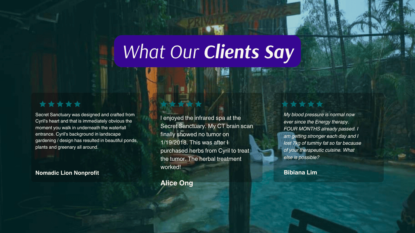 Old testimonial page